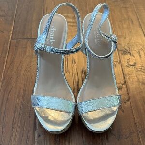 Charles by Charles David Metallic Silver Sandals